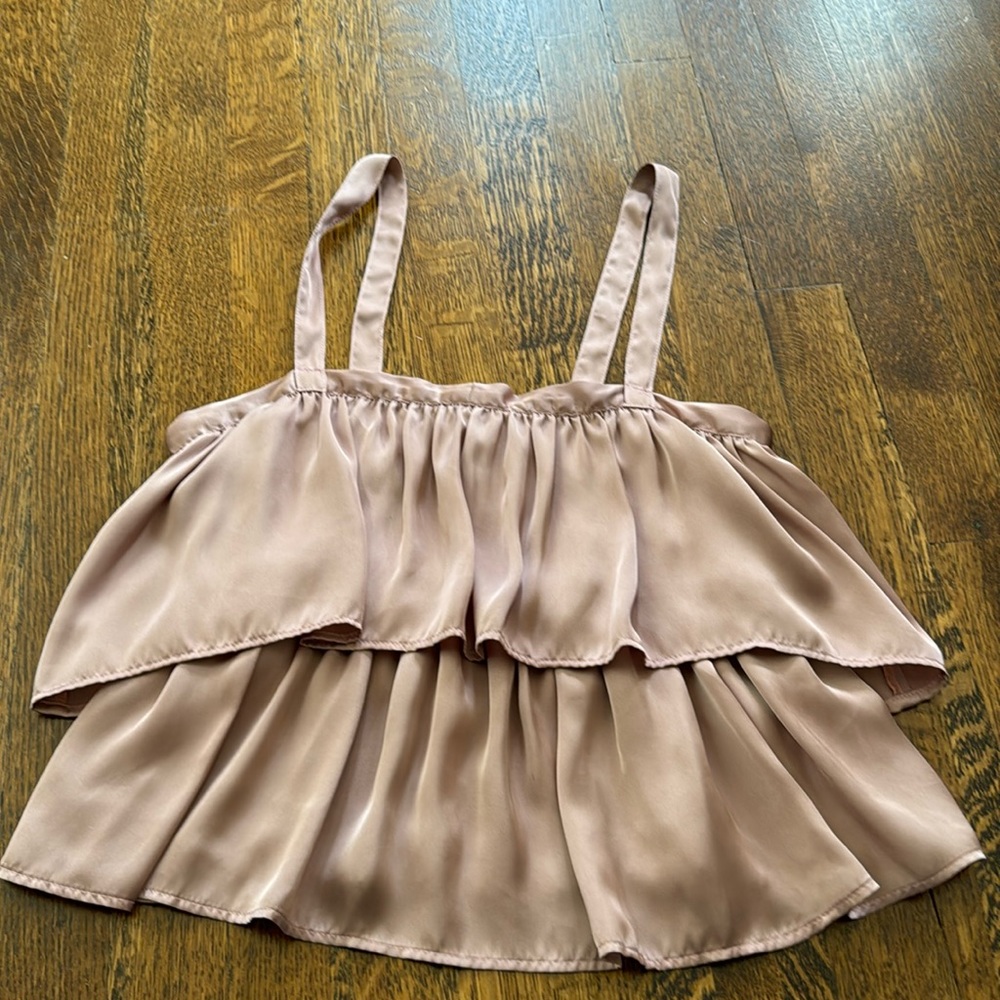 Mauve ruffle Koch blouse